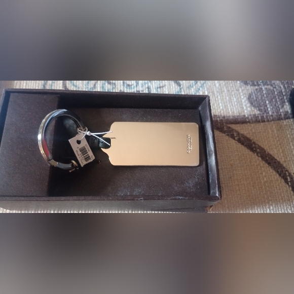 Coach Silver Metallic and Black Key Holder - Picture 2 of 5